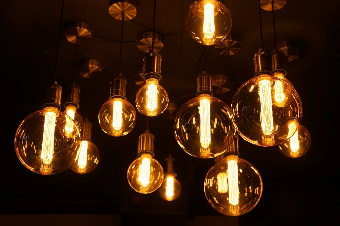 a group of light bulbs